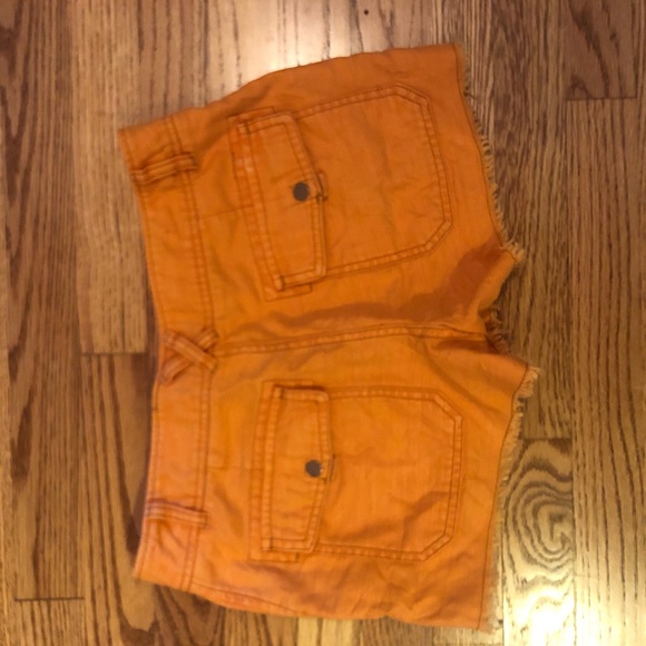 Free People Orange Cotton Shorts - Picture 3 of 3